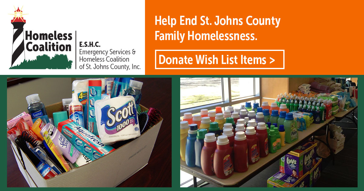 Donate Items to St. Johns County Homeless Families St